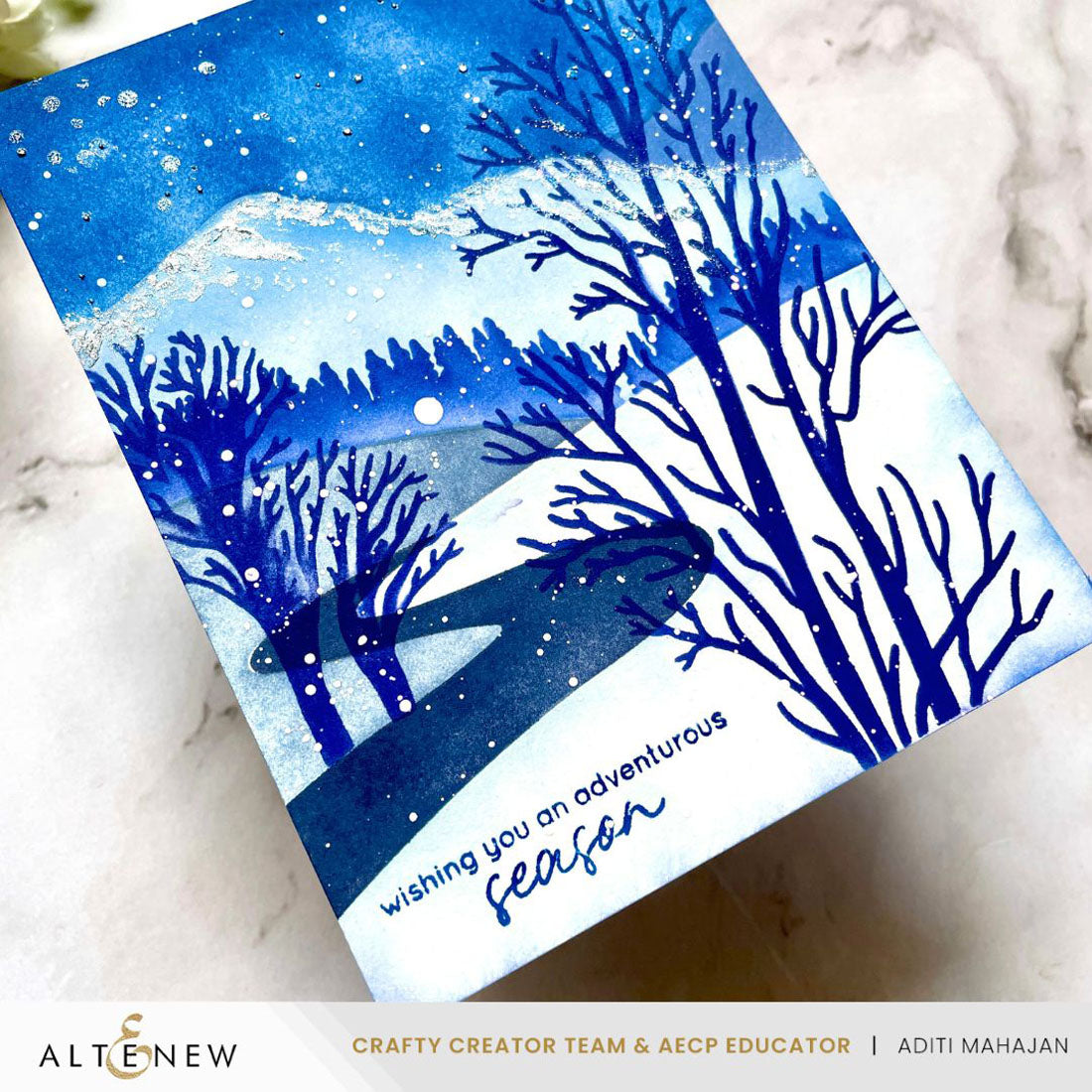 Altenew Sleigh Ride Greetings - Complete Bundle (Stamp and Die)