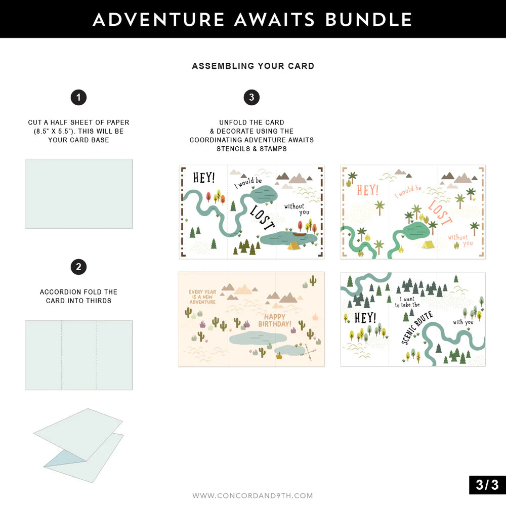 Concord & 9th Adventure Awaits Stamp Set & Die Bundle