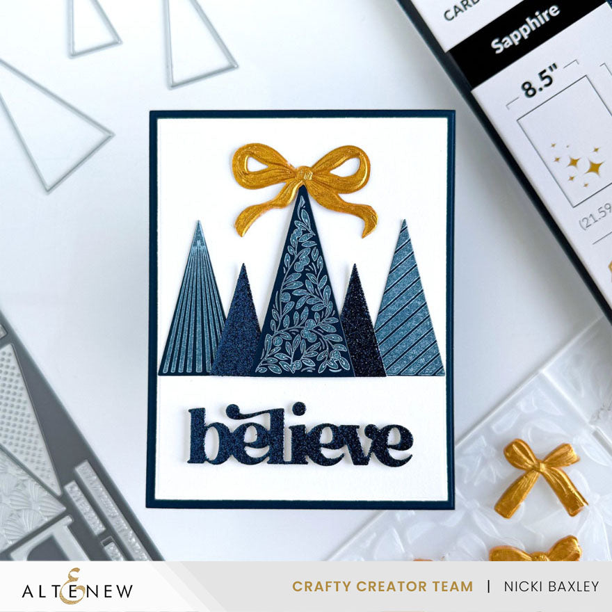 Altenew Glitter Cardstock Set - Sapphire (8.5x11, 10 sheets)