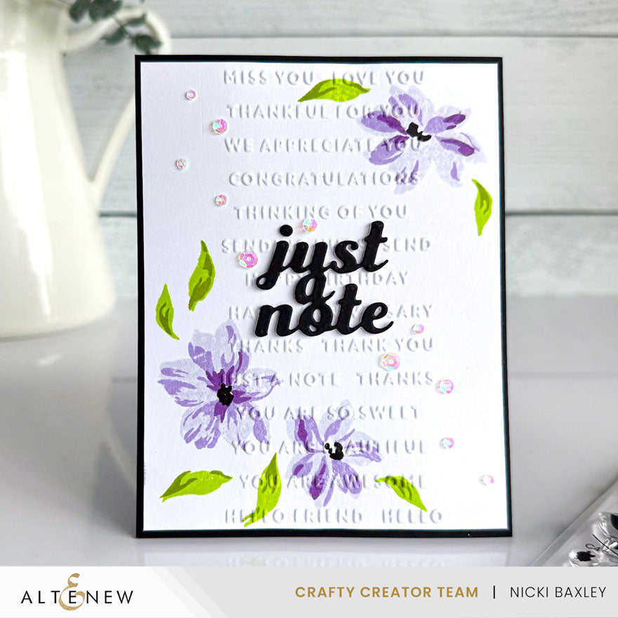Altenew Mini Sentiments 3D Embossing folder