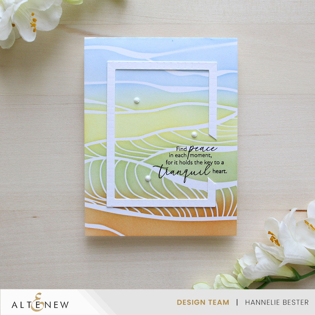 Altenew Brilliant Waves Background Stencil