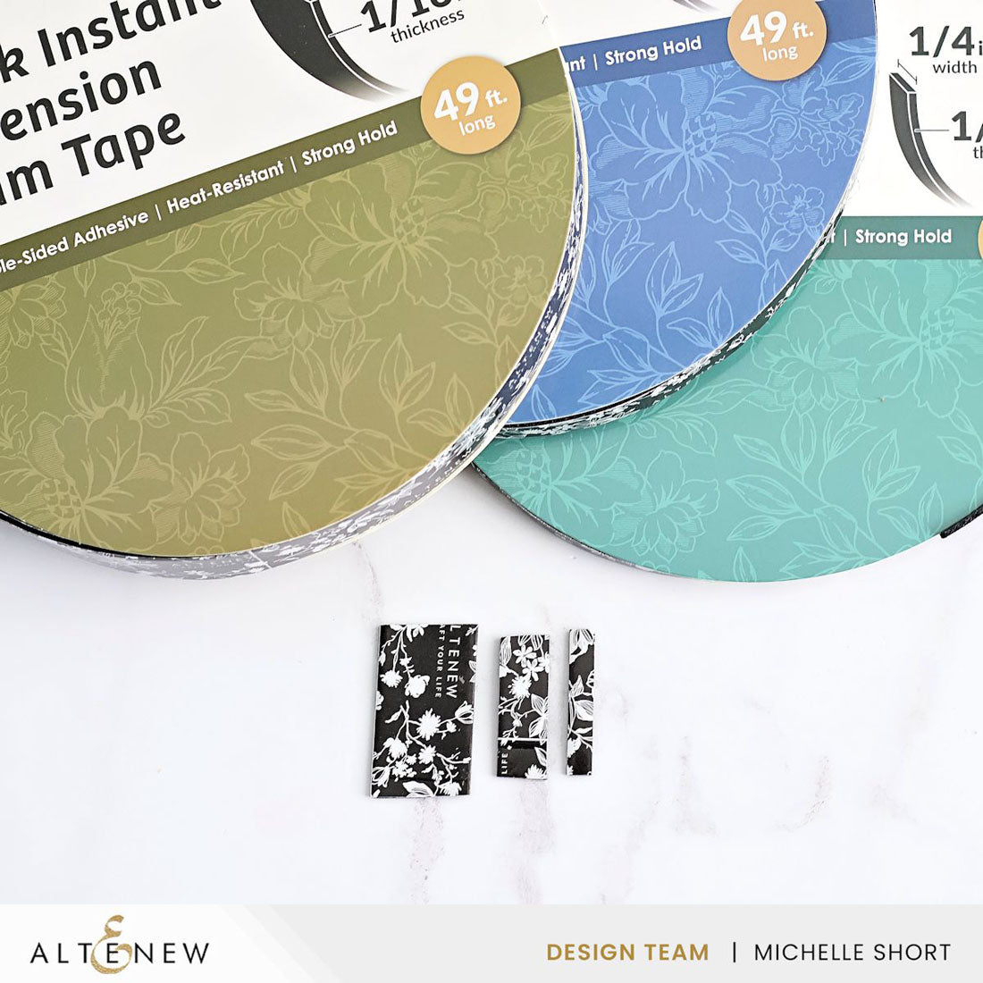 Altenew Black Instant Dimension Foam Tape – 1/16" x 1" x 15m postage as per actuals