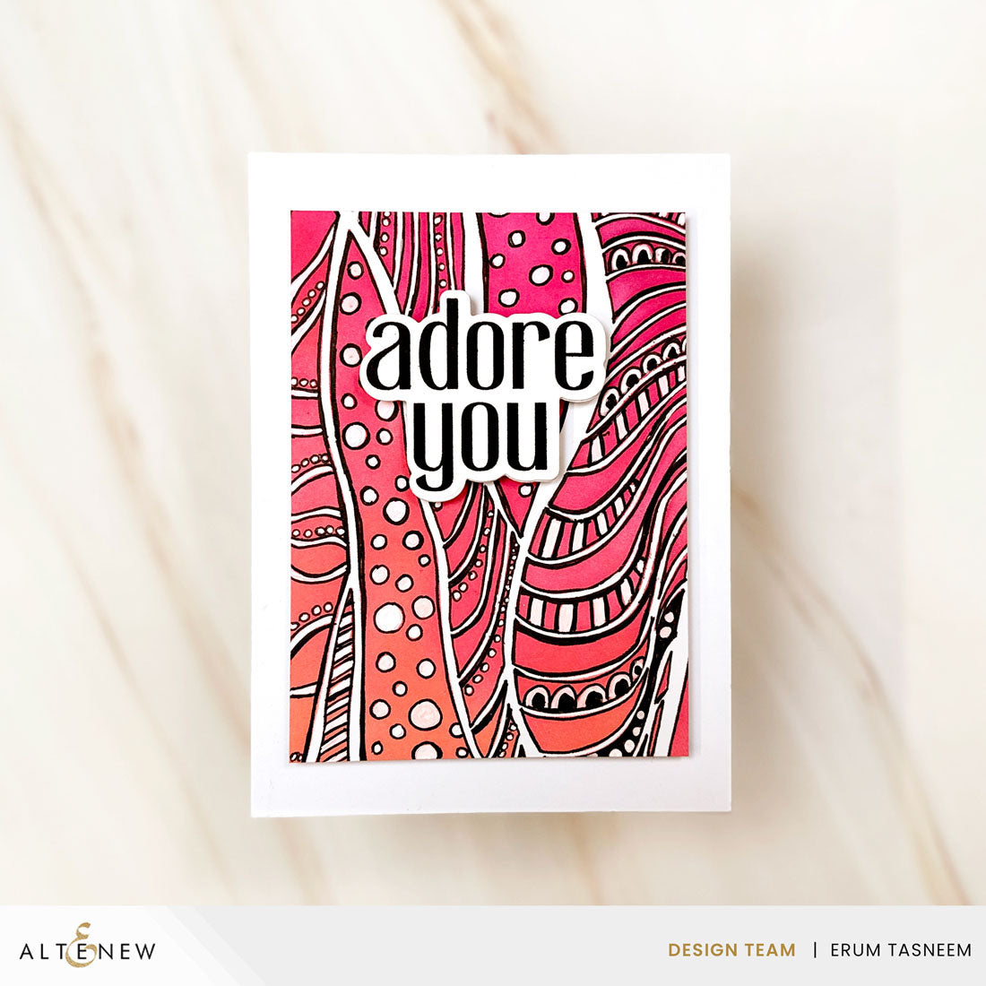 Altenew Brilliant Waves Background Stencil