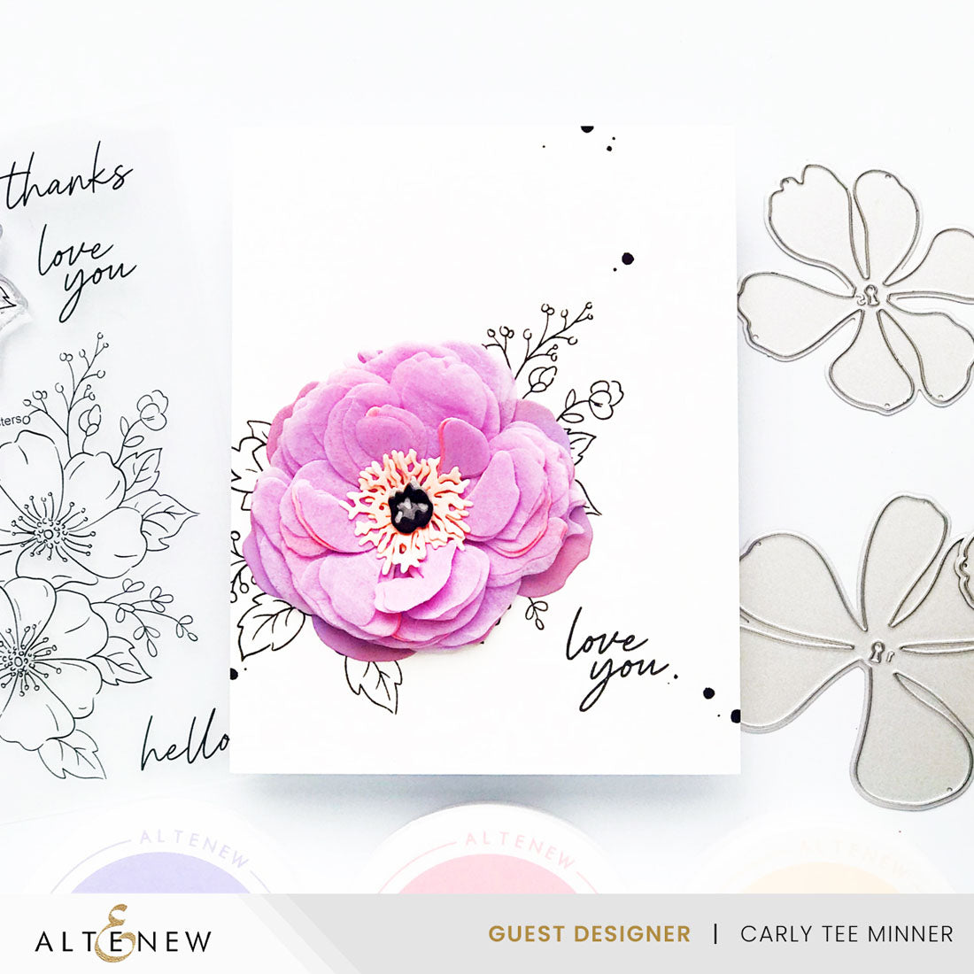 Altenew Craft-A-Flower: Coral Charm Peony Layering Die Set