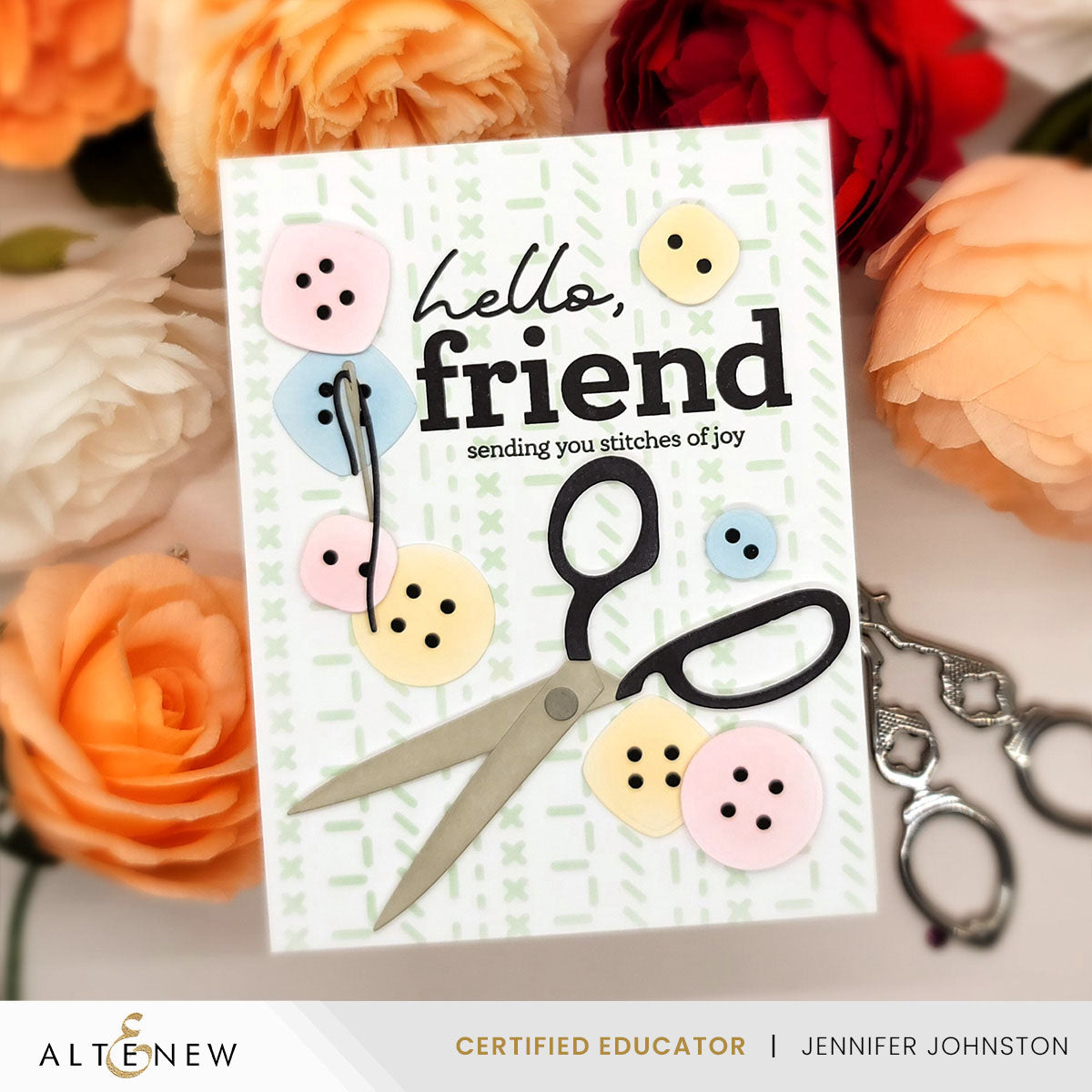 Altenew Craft Your Life Project Kit: Stitched With Love & Add-On Die Bundle
