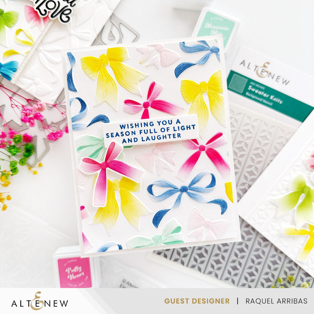 Altenew Elegant Bows - Complete Bundle (Stencil, Die & Embossing Folder)