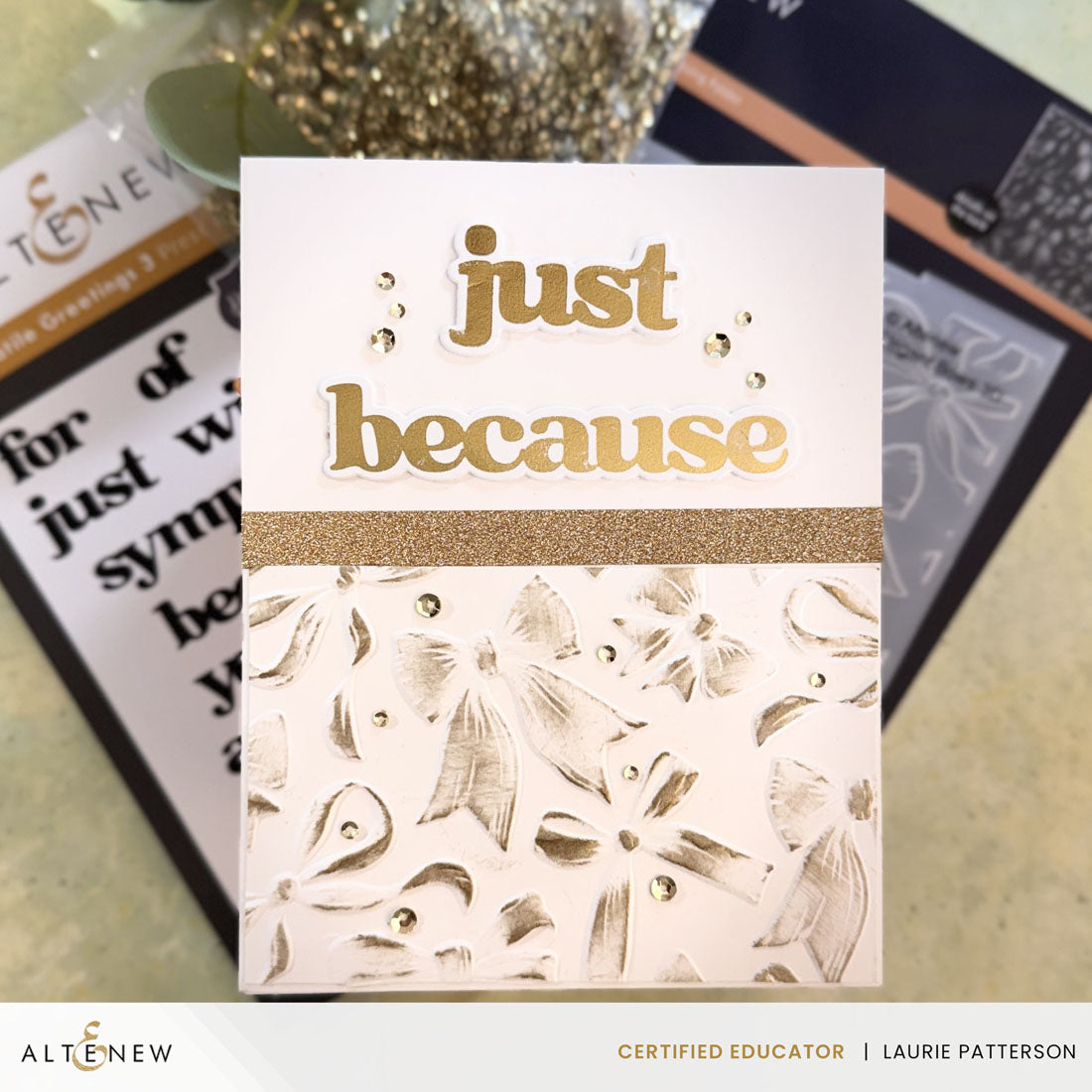 Altenew Elegant Bows - Complete Bundle (Stencil, Die & Embossing Folder)