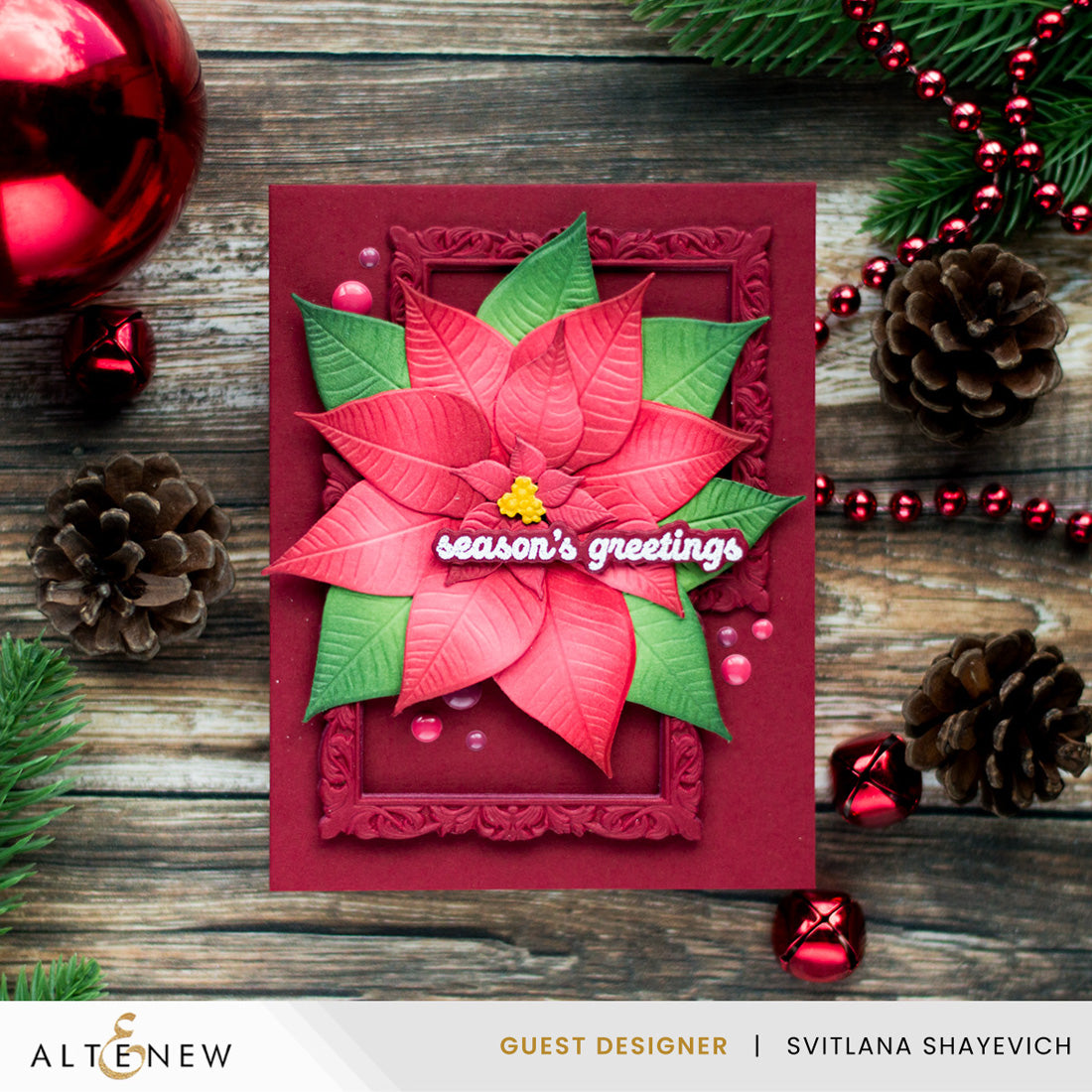 Altenew Lush Botanicals: Poinsettia 3D Embossing Folder & Die Set