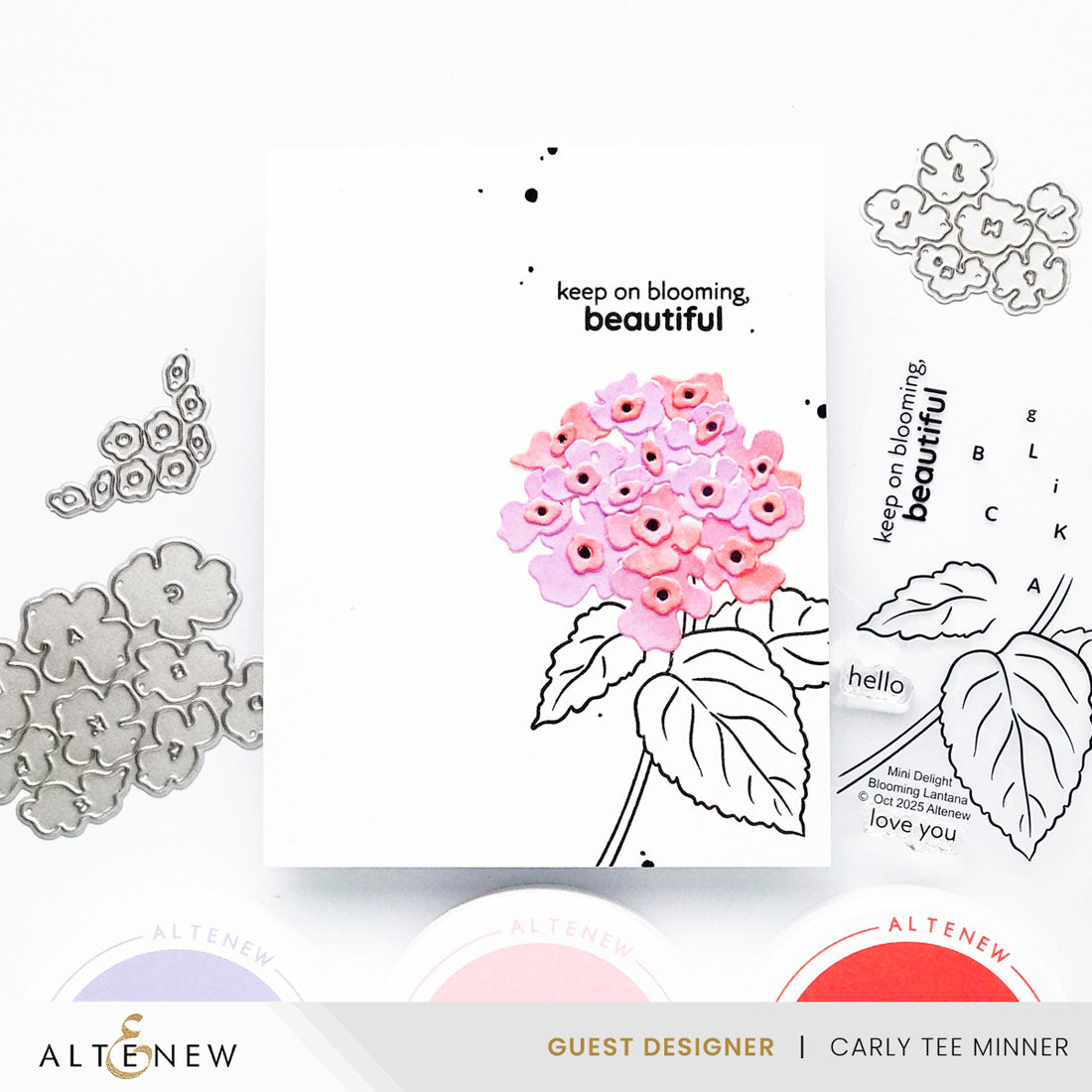 Altenew Mini Delight: Blooming Lantana Stamp & Die Set