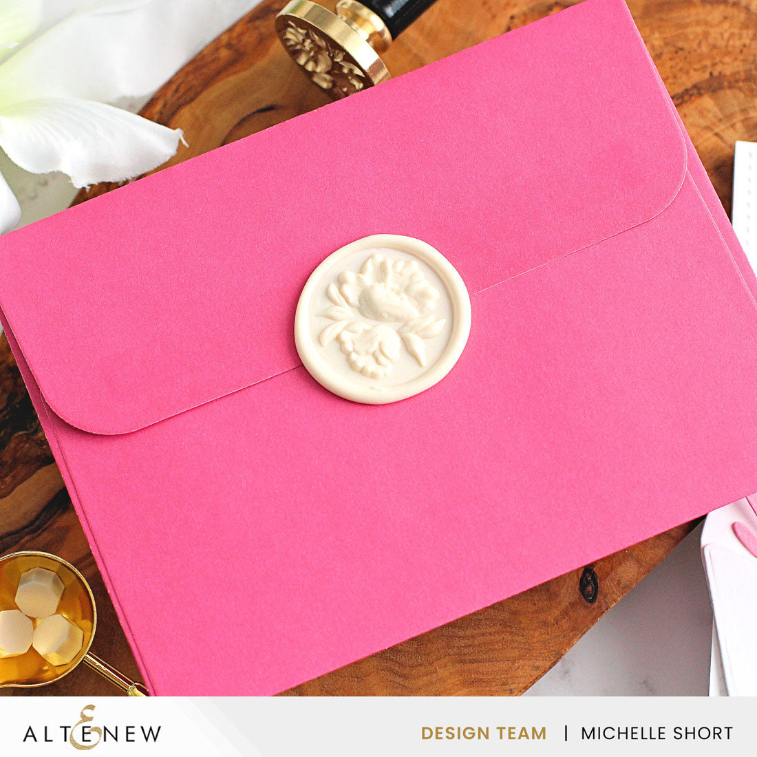 Altenew Soft Peonies Wax Seal Stamp