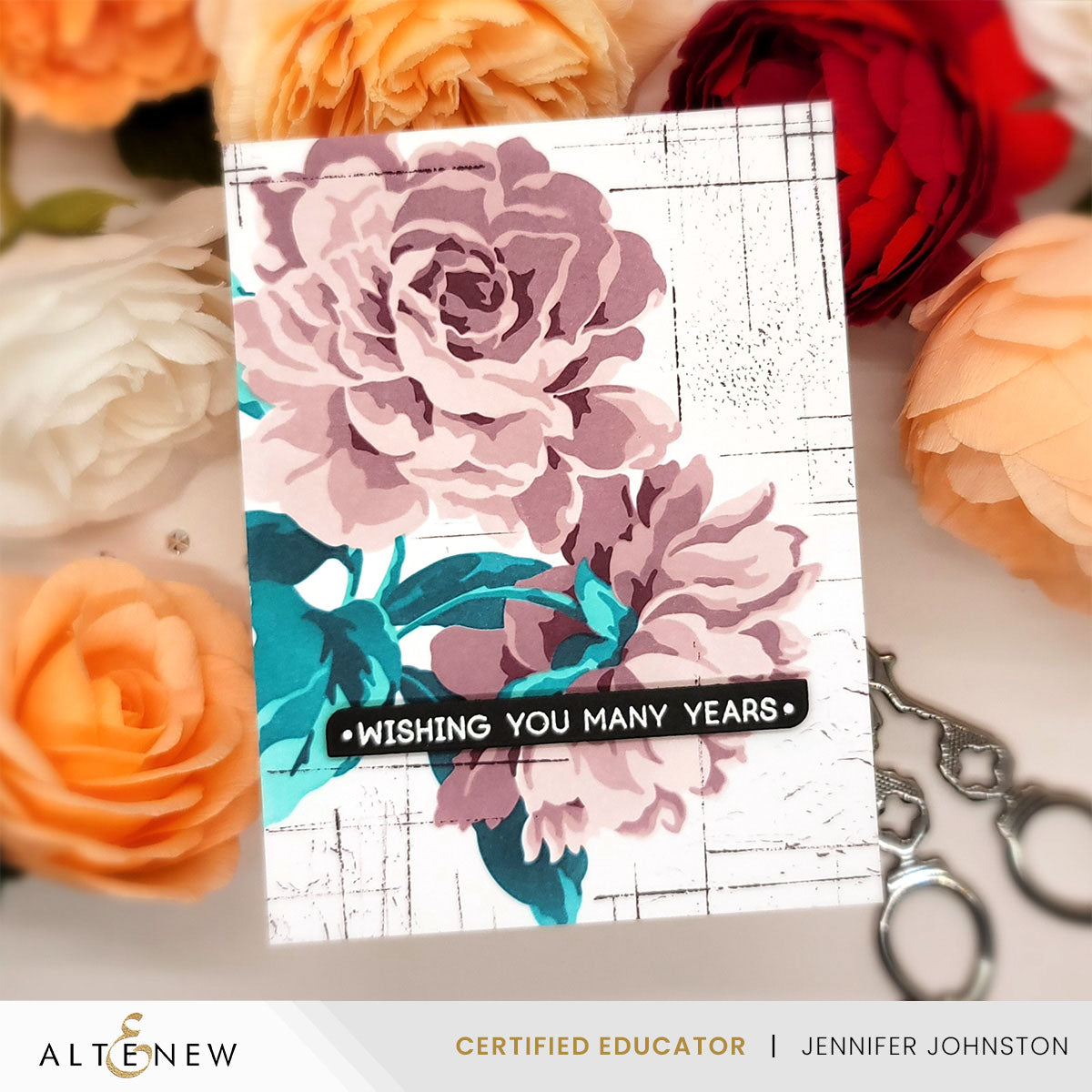 Altenew Stencil Art: Majestic Roses Layering Stencil Set