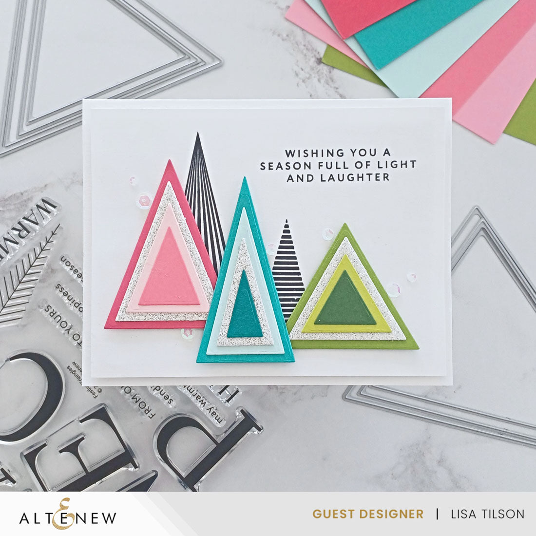 Altenew Glitter Cardstock Set - Moonstone (8.5x11, 10 sheets)