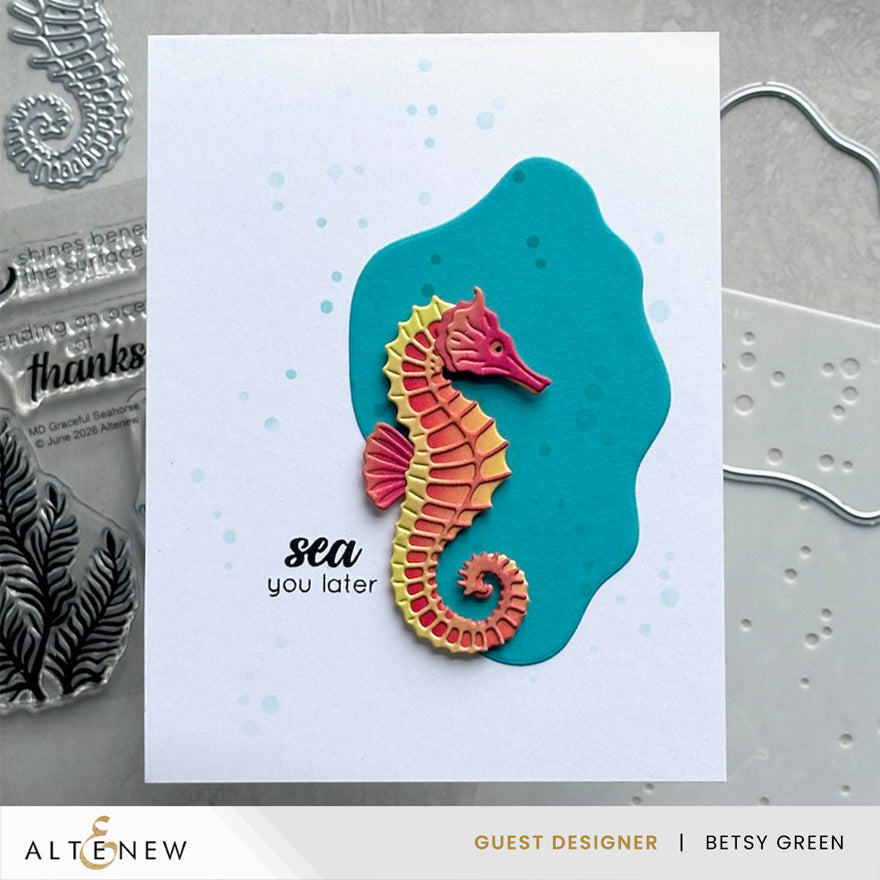 Altenew Mini Delight: Graceful Seahorse Stamp & Die Set
