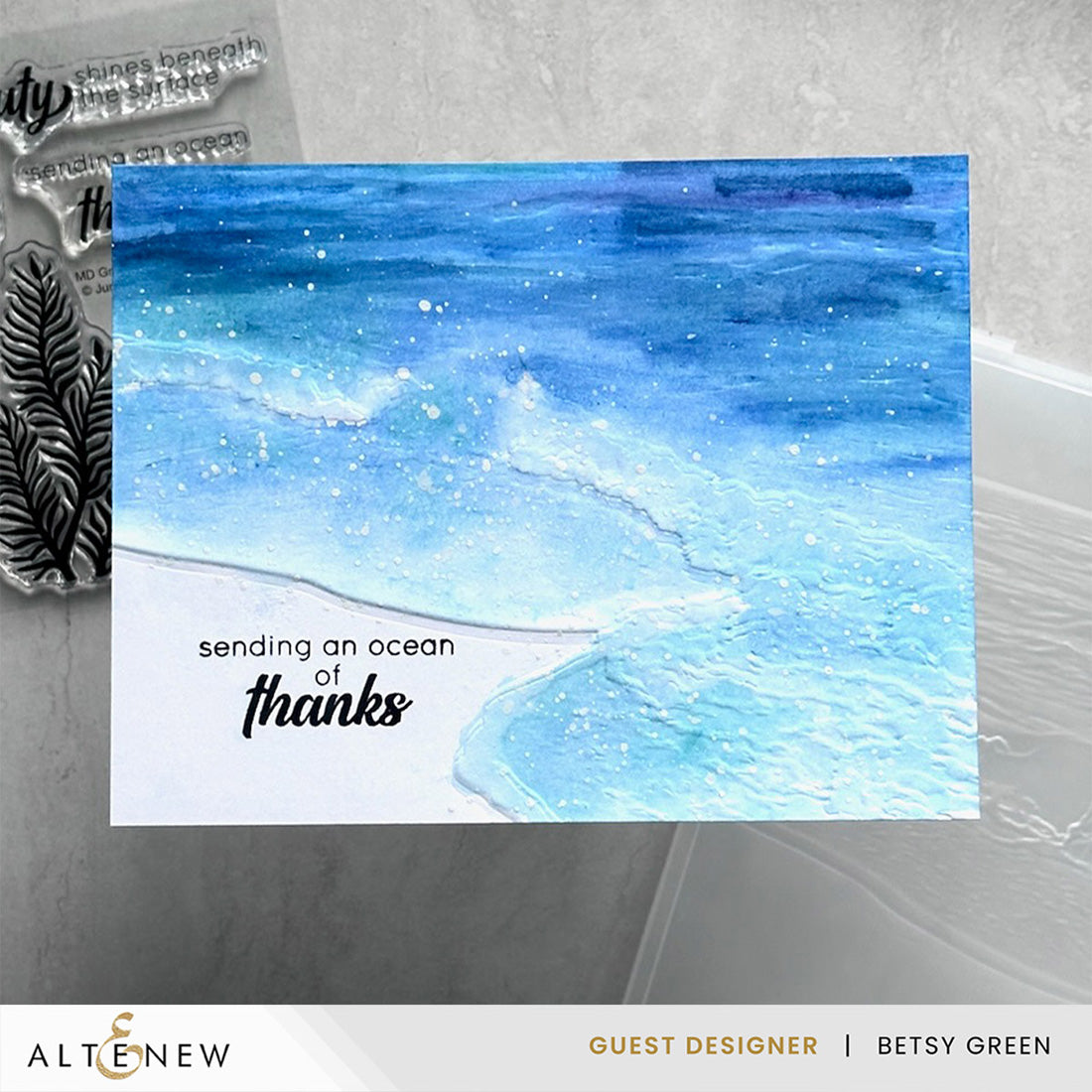 Altenew Whispering Waves 3D Embossing Folder