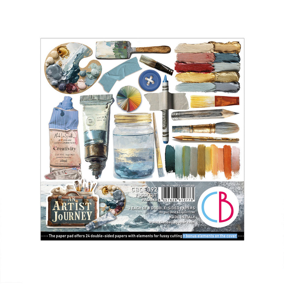 Ciao Bella An Artist Journey 6x6 Inch Fussy Cut Pad (24pcs) (CBQE092)