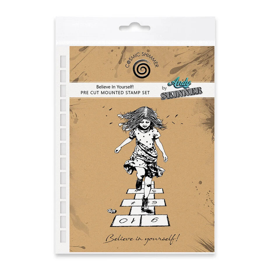 Katy Sue Designs Andy Skinner Pre Cut Rubber Stamp Set Believe In Yourself! (07-0076-AS)