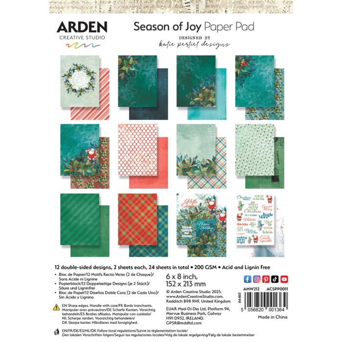 Arden Creative Studio Season of Joy 6in x 8in Paper Pad
