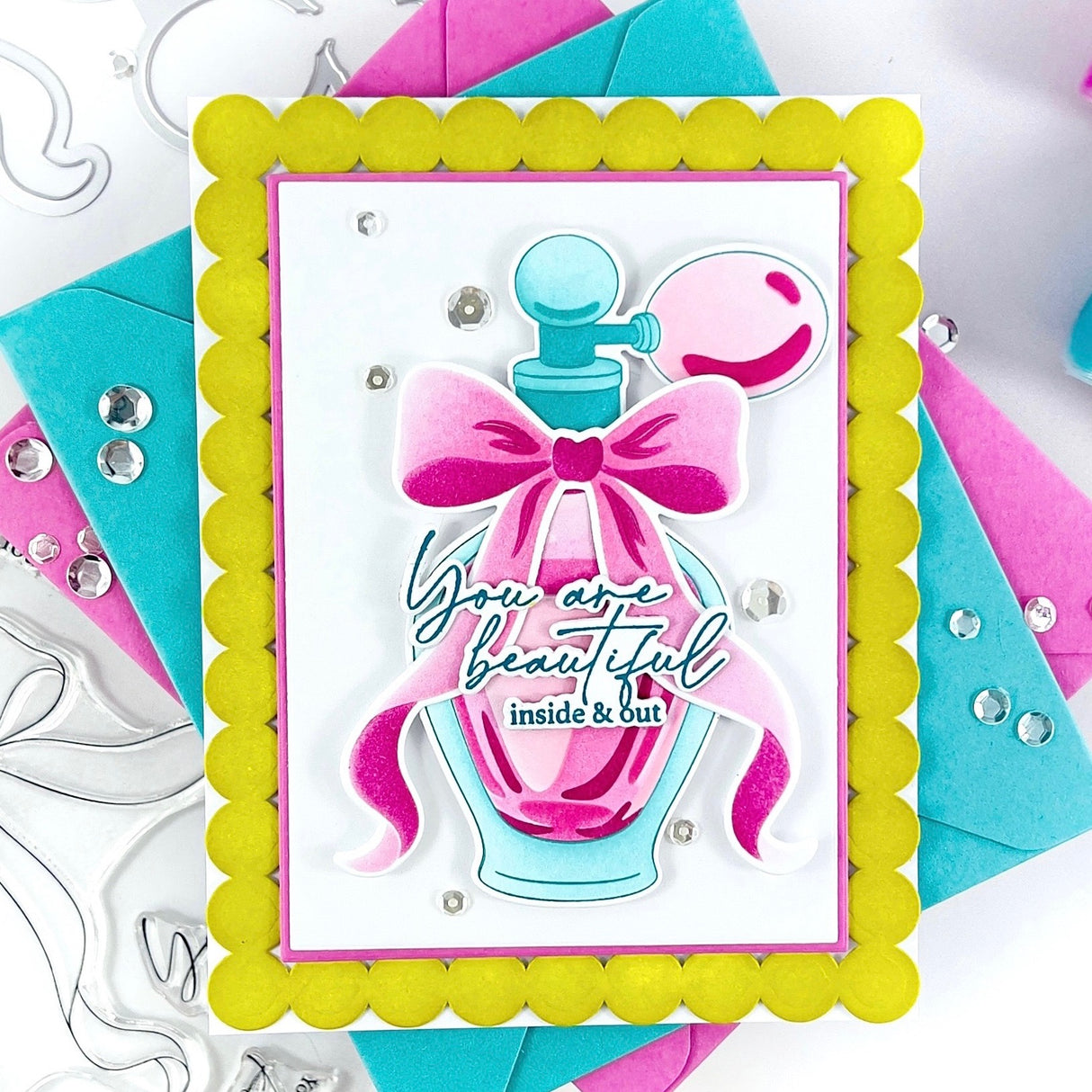 Pinkfresh Studio Elegant Essence Stamp, Die & Stencil Bundle