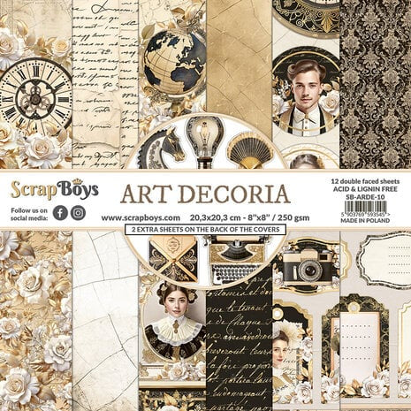 ScrapBoys Art Decoria 8x8 Inch Paper Pad (SB-ARDE-10)