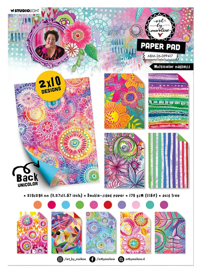 Art By Marlene Multicolor Madness Paper Pad (ABM-26-DPP417)