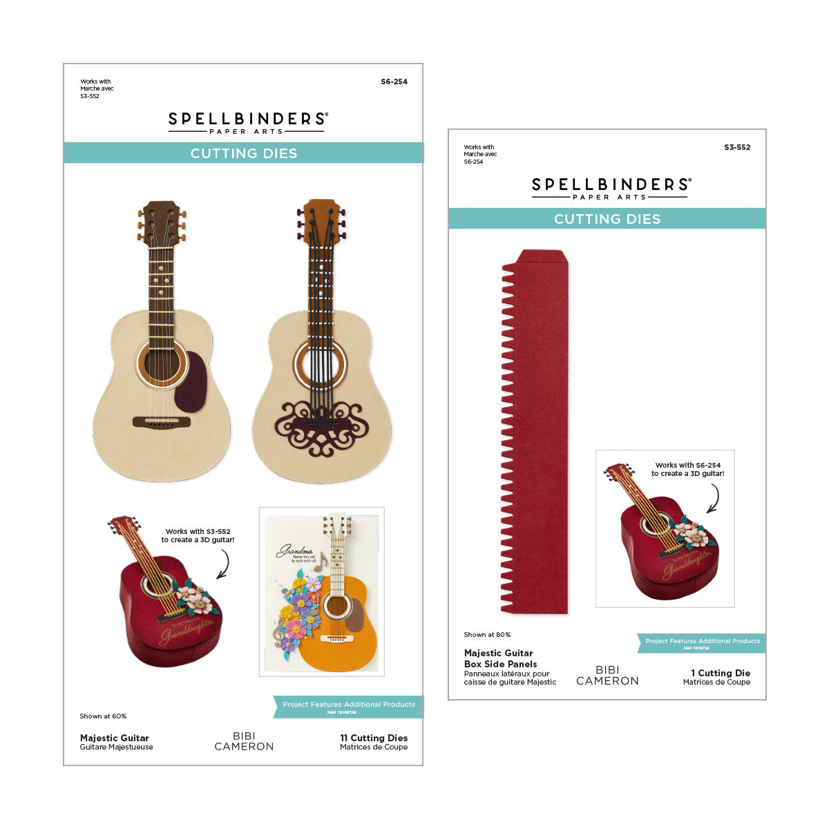 Spellbinders Majestic Guitar Box Creator Bundle from the Bibi's Musical Notes Collection by Bibi Cameron