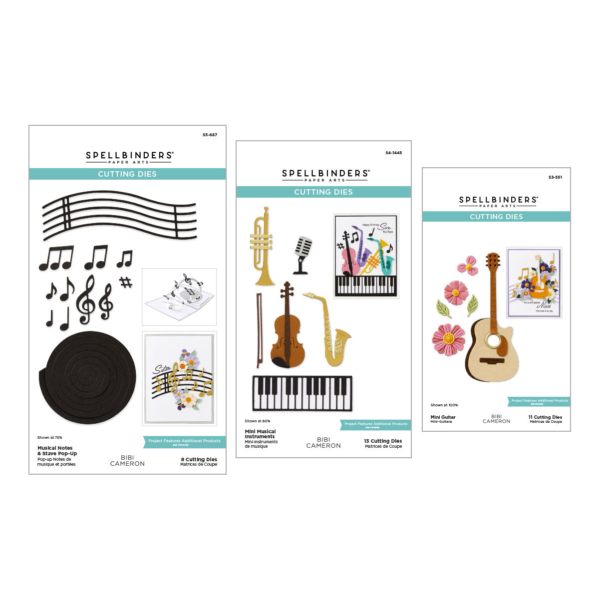 Spellbinders Small Instruments Bundle from the Bibi's Musical Notes Collection by Bibi Cameron