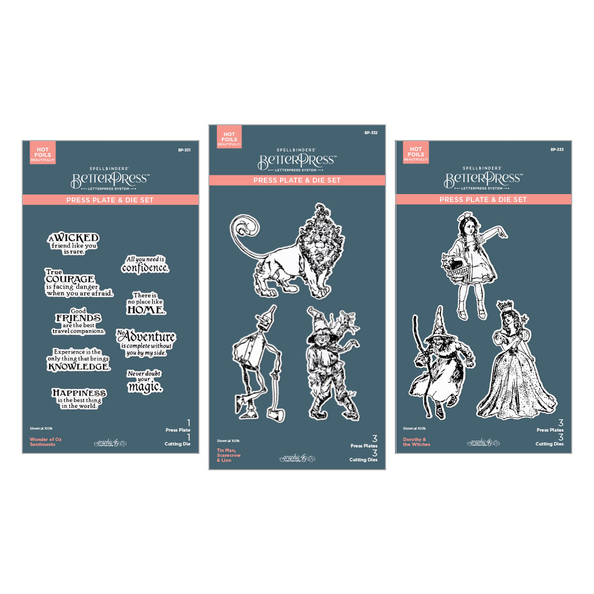 Spellbinders Wonder of Oz BetterPress Bundle by Graphic 45