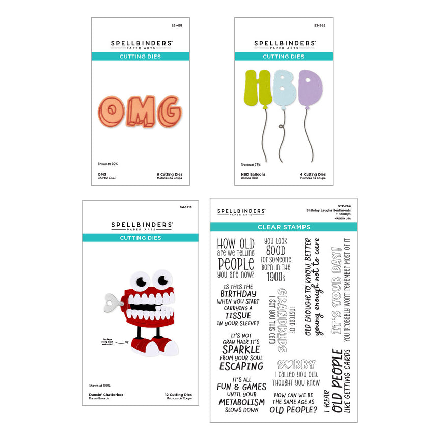 Spellbinders Aged to Perfection Dies and Stamp Bundle