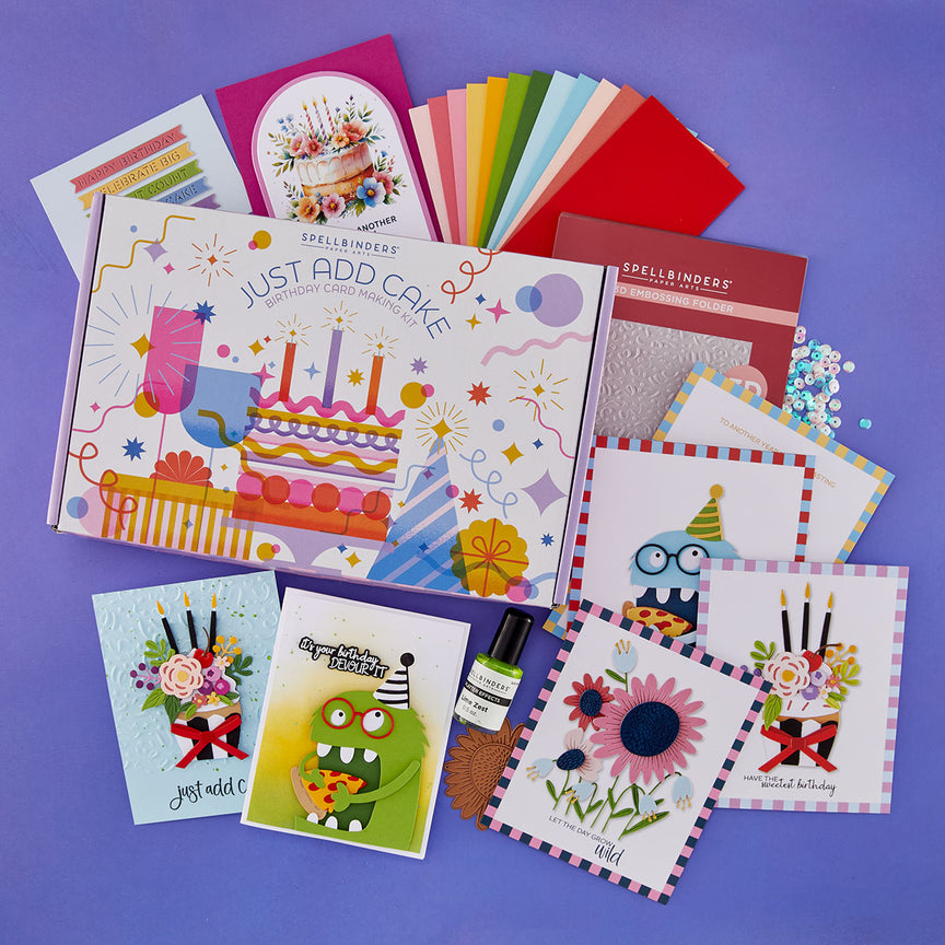 Spellbinders Just Add Cake Birthday Cardmaking Kit postage as per actuals ETA end of march