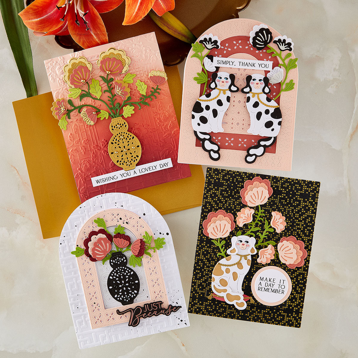 Spellbinders Regal Reflections Dies, 3D Folder & Stamp Bundle