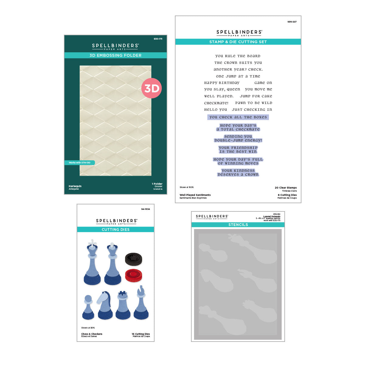 Spellbinders Checkmate I Want It All! Bundle