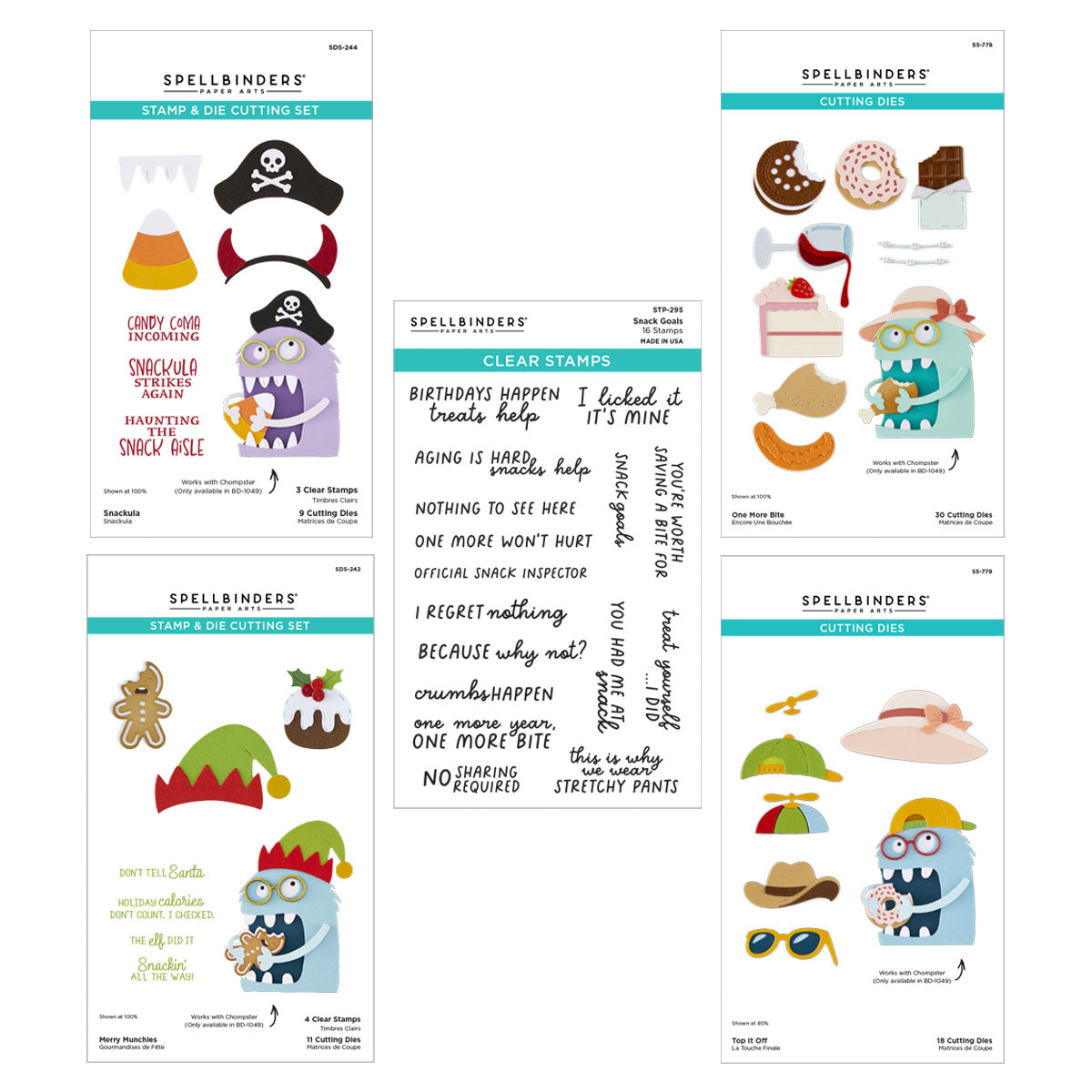 Spellbinders Snack Goals I Want It All! Bundle BD-1153