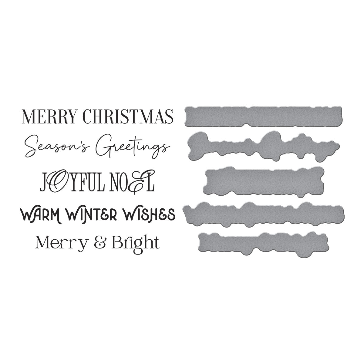 Spellbinders Merry Messages Plate & Die Set from the Wonderland Collection