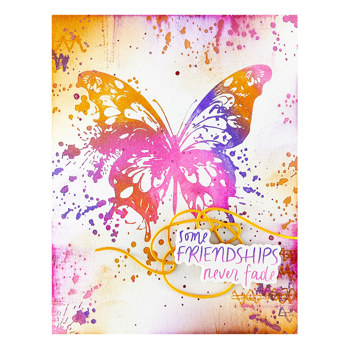 Spellbinders Butterfly Splatter BetterPress Plate & Die Set from the Beautifully Imperfect Collection