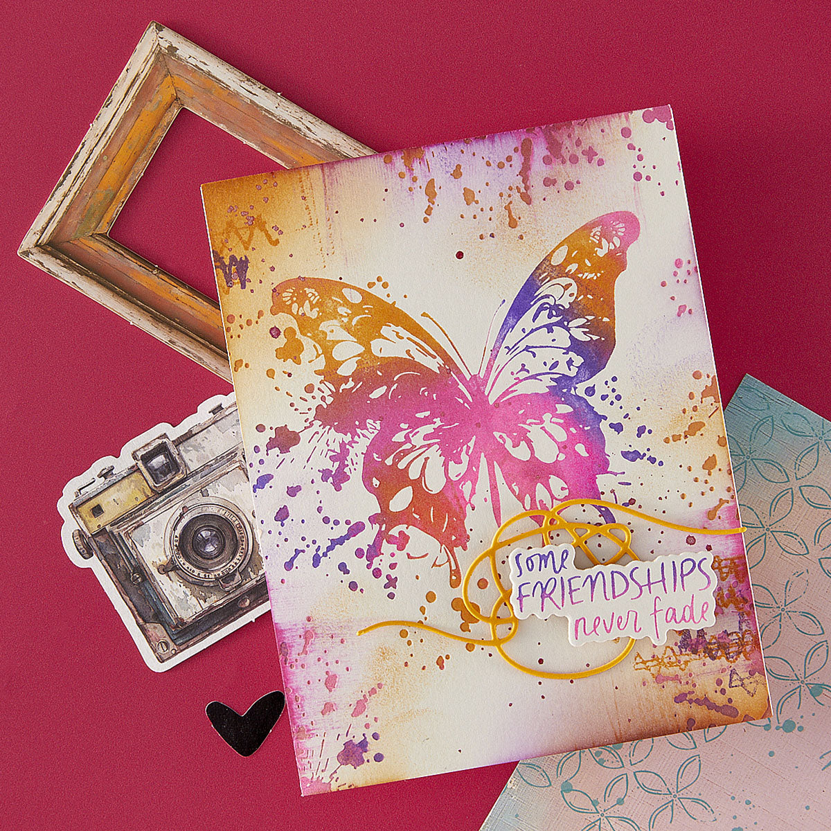 Spellbinders Butterfly Splatter BetterPress Plate & Die Set from the Beautifully Imperfect Collection