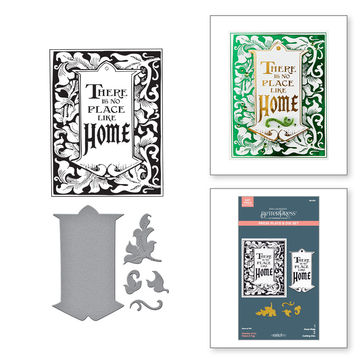 Spellbinders Wonder of Oz Frame & Tag BetterPress Plate & Die Set from the Wonder of Oz Collection by Graphic 45