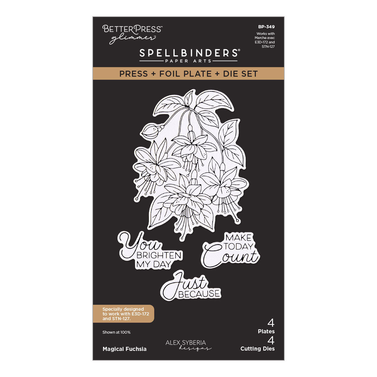 Spellbinders Magical Fuchsia Press + Foil Plate & Die Set