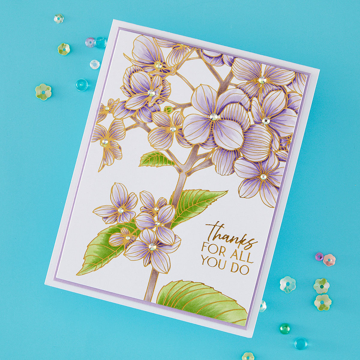 Spellbinders Thanks in Bloom Press + Foil Plates