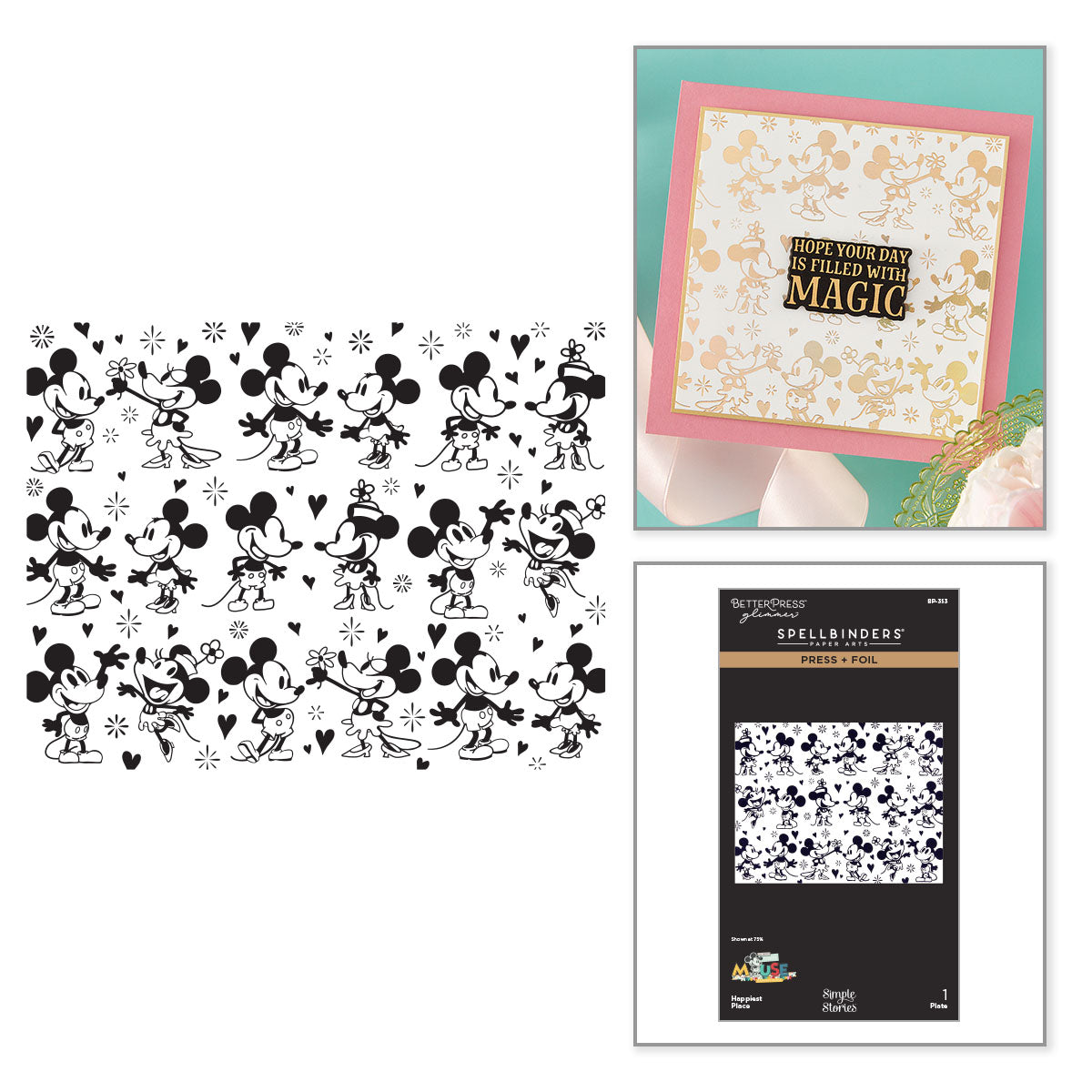 Spellbinders Happiest Place Press + Foil Plate