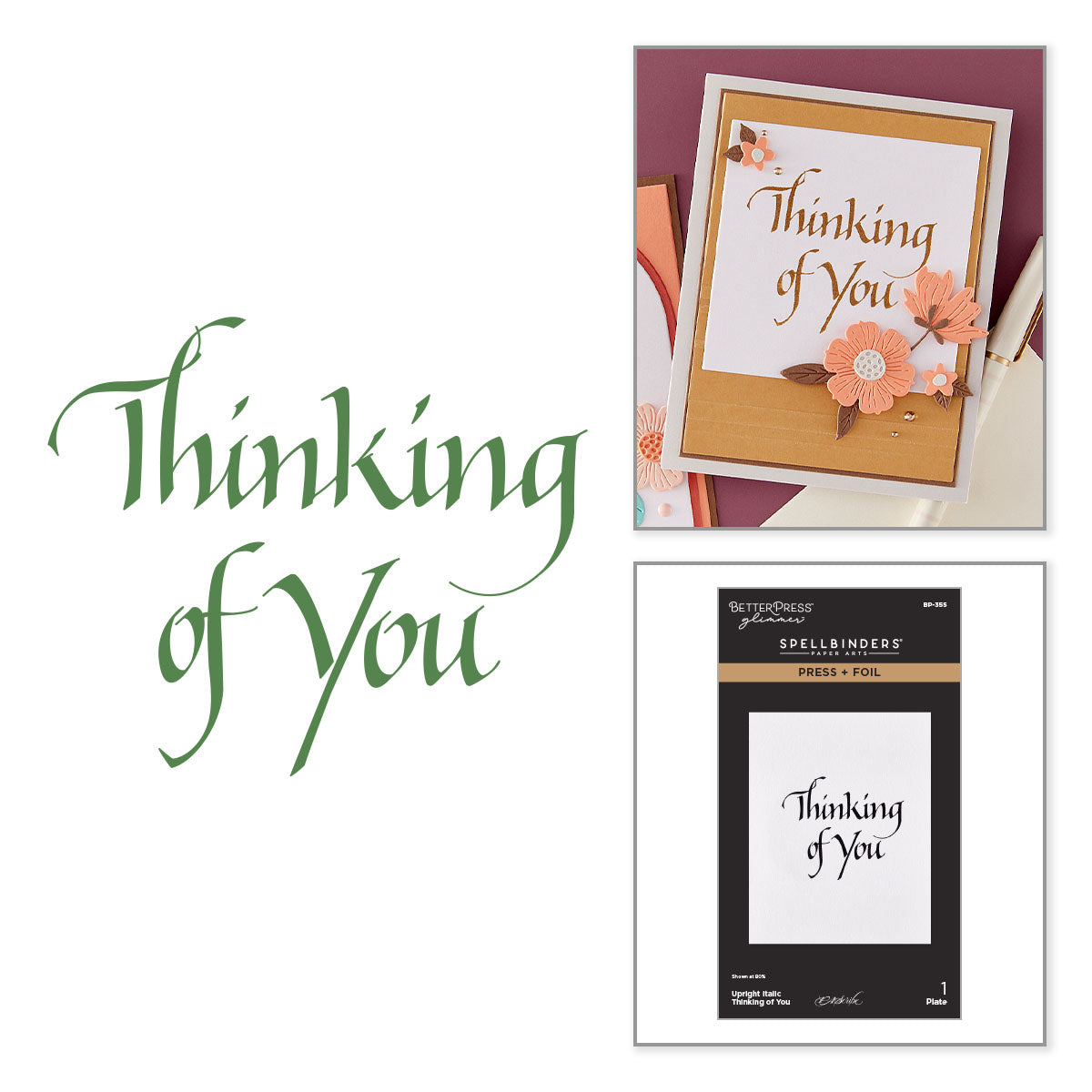 Spellbinders Upright Italic Everyday Sentiments Press + Foil Bundle by Paul Antonio