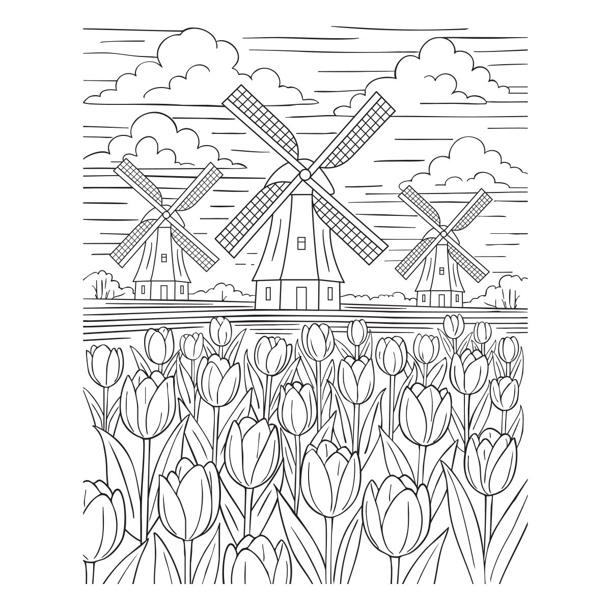 Spellbinders Windmills and Tulips Press + Foil Plate and Stencil Bundle by Yana Smakula