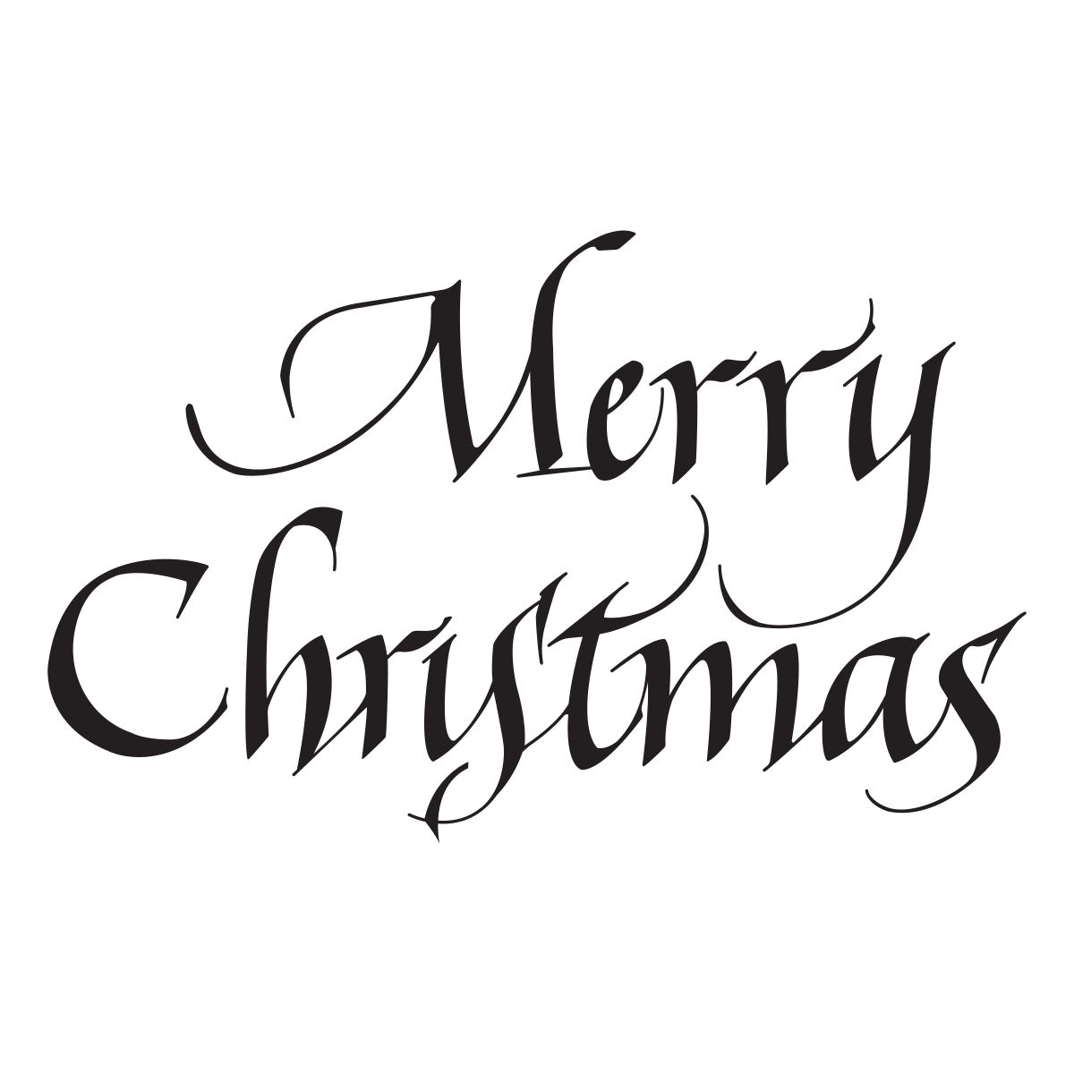 Spellbinders Upright Italic Merry Christmas Press + Foil Plate by Paul Antonio BP-370