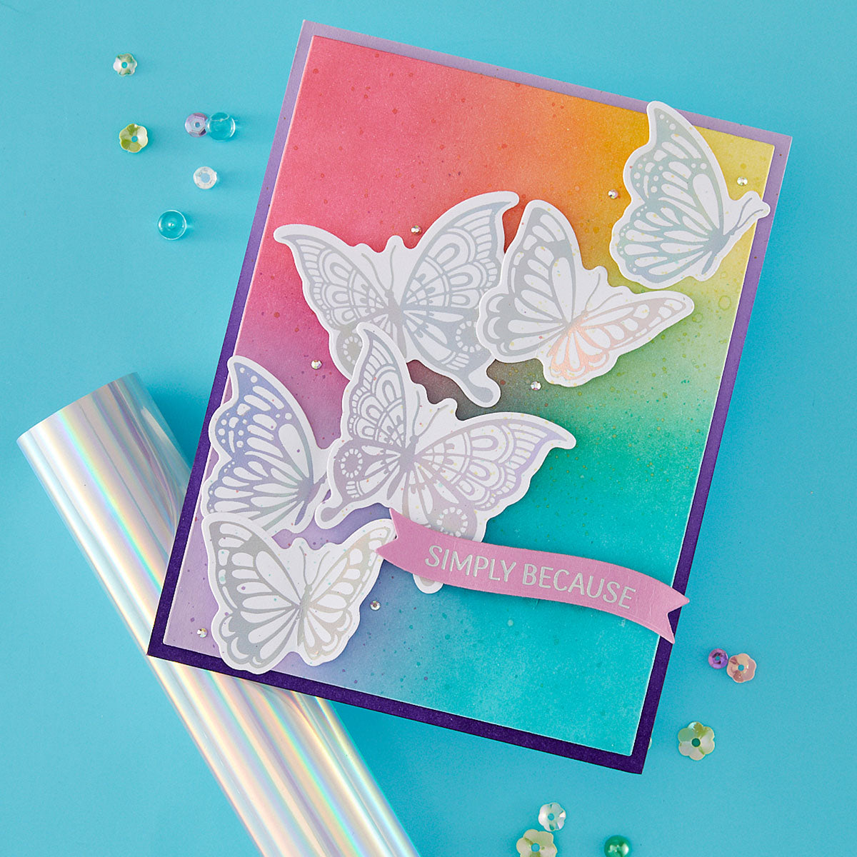 Spellbinders Bright Butterflies Press + Foil Plate & Die Set