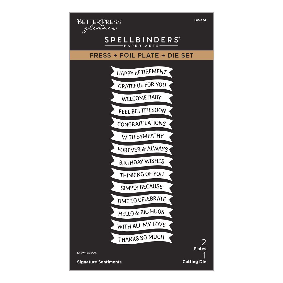 Spellbinders Signature Sentiments Press + Foil Plate & Die Set - 9/23 Consumer Launch