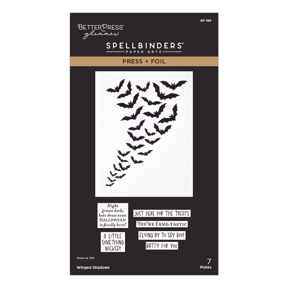 Spellbinders Winged Shadows Press & Foil Plates