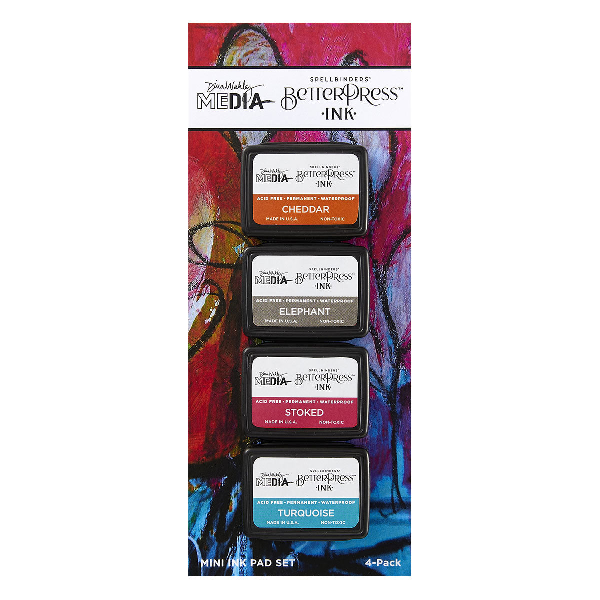 Spellbinders Dina's Faves BetterPress Ink Mini Set by Dina Wakley