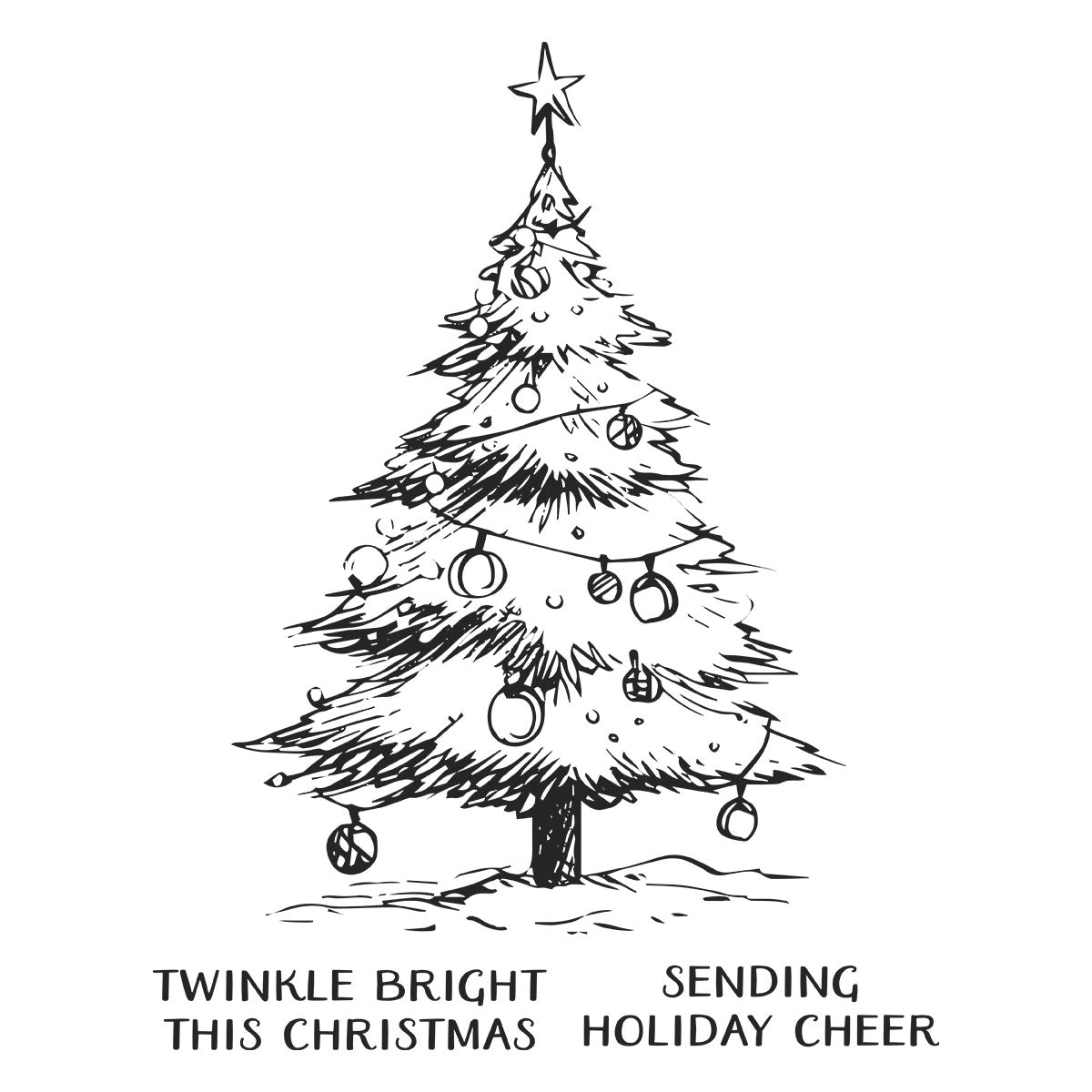 Spellbinders Twinkle Bright Tree Registration BetterPress Plates from the Wonderland Collection