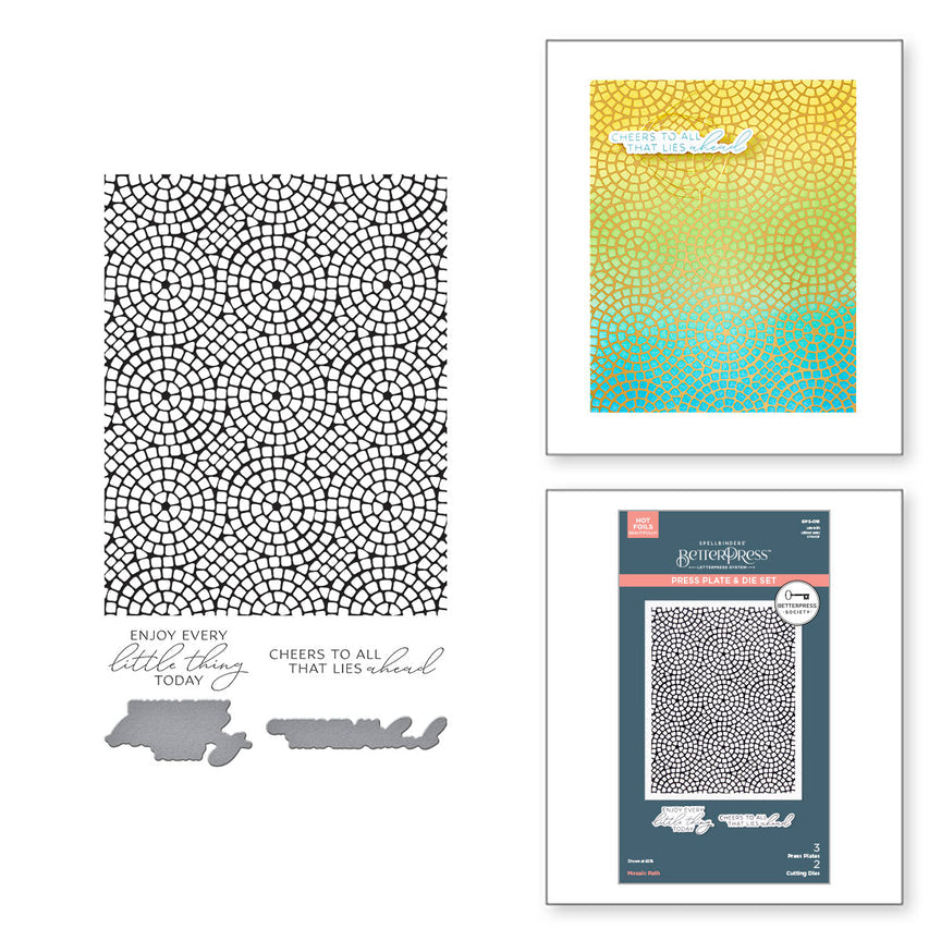 Spellbinders Mosaic Press Plates & Add on plate - BetterPress Society May 2025