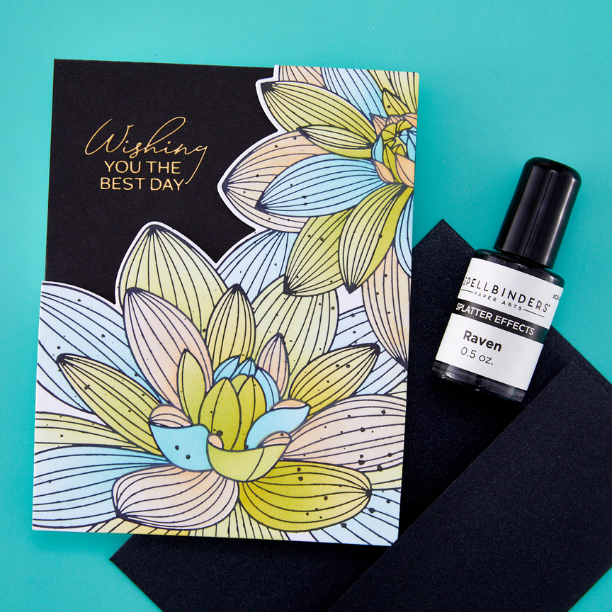 Spellbinders - Golden Bloom Press Plate & Die Set & Stencil - BetterPress Society January 2026