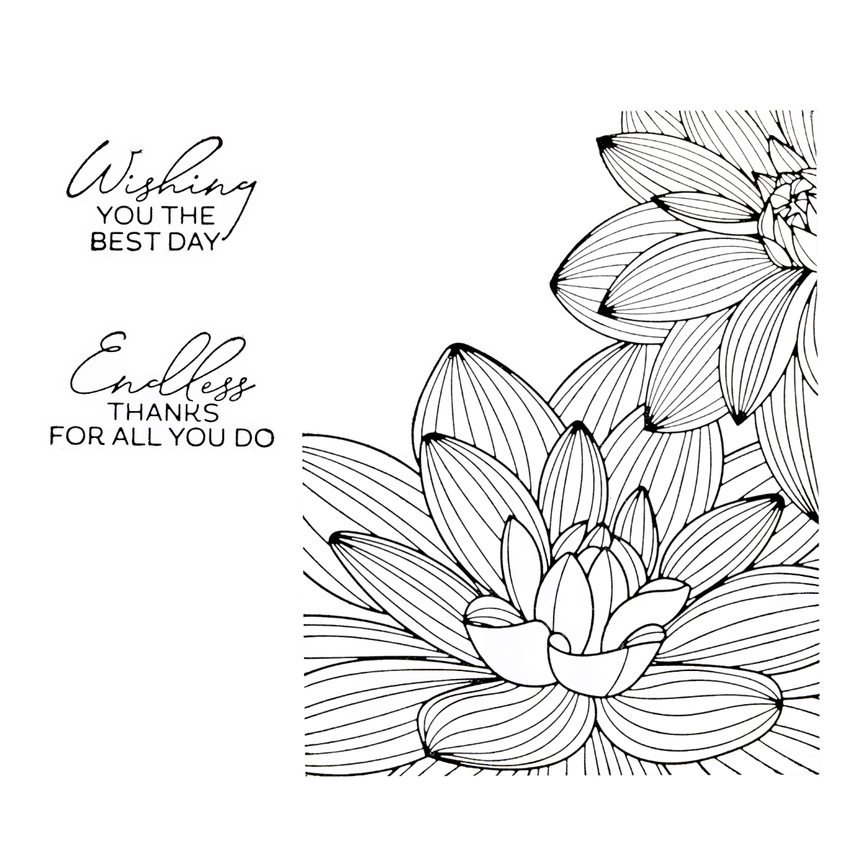 Spellbinders - Golden Bloom Press Plate & Die Set & Stencil - BetterPress Society January 2026